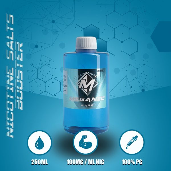 Meganic Flavorless Vaping Nicotine Base Big Bottle 250ML / 100MG / ML Nicotine Booster, Vaping, Eliquid, Meganicotine.com - Premium Quality, Best Price - 100% PG